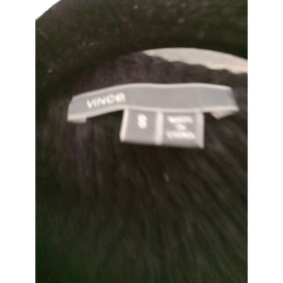 Vince Women's Size Small long Black Wool/Cashmere cardigan jacket Warm - Picture 2 of 8